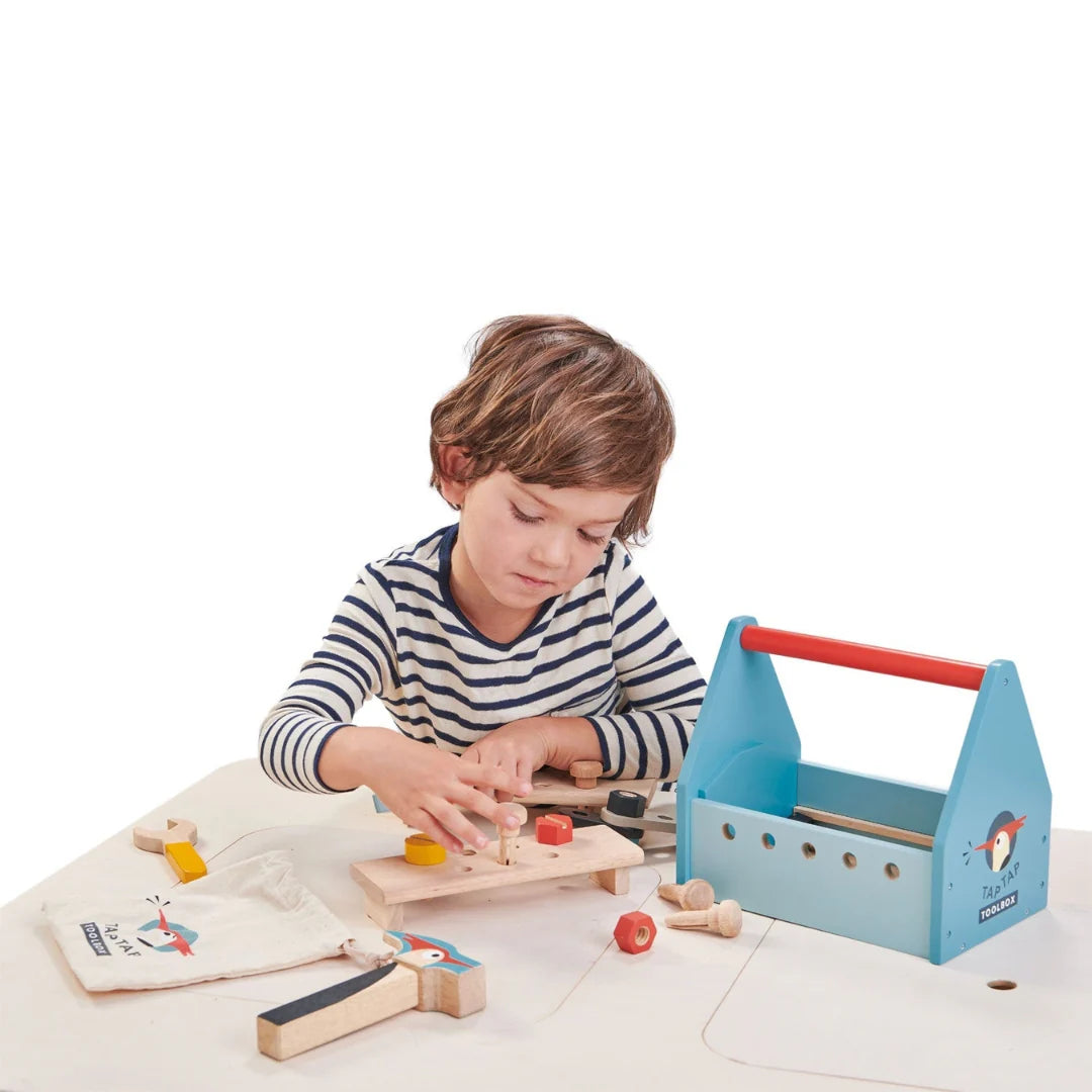 Wooden Tap Tap Tool Box Play Set