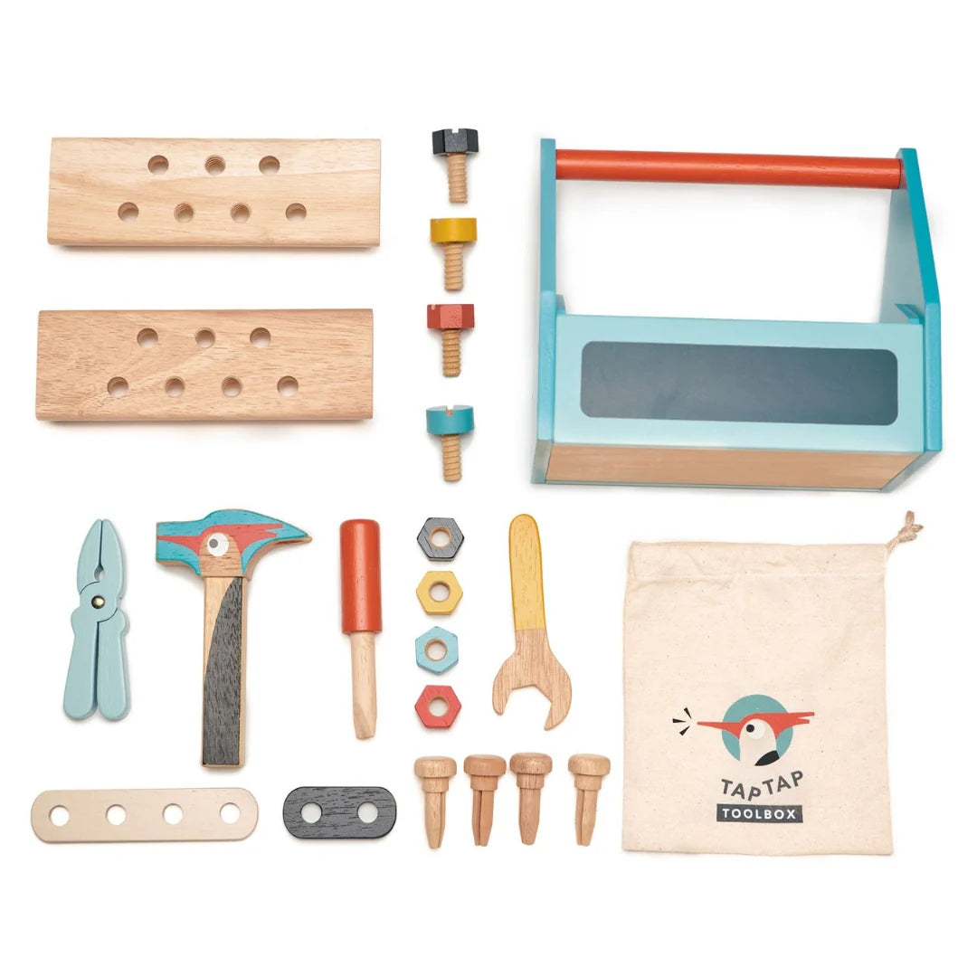 Wooden Tap Tap Tool Box Play Set