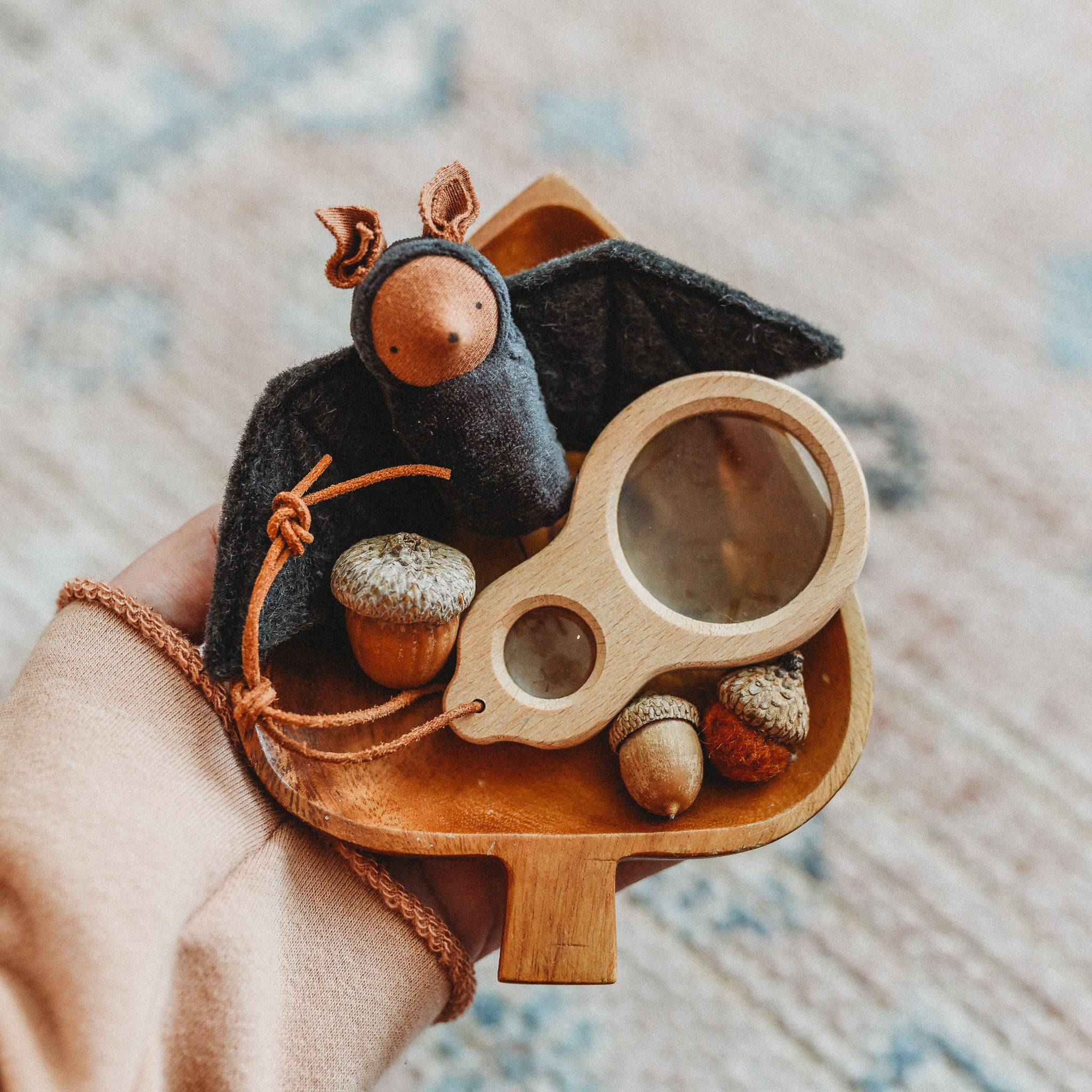 Felted Baby Bat Ornament