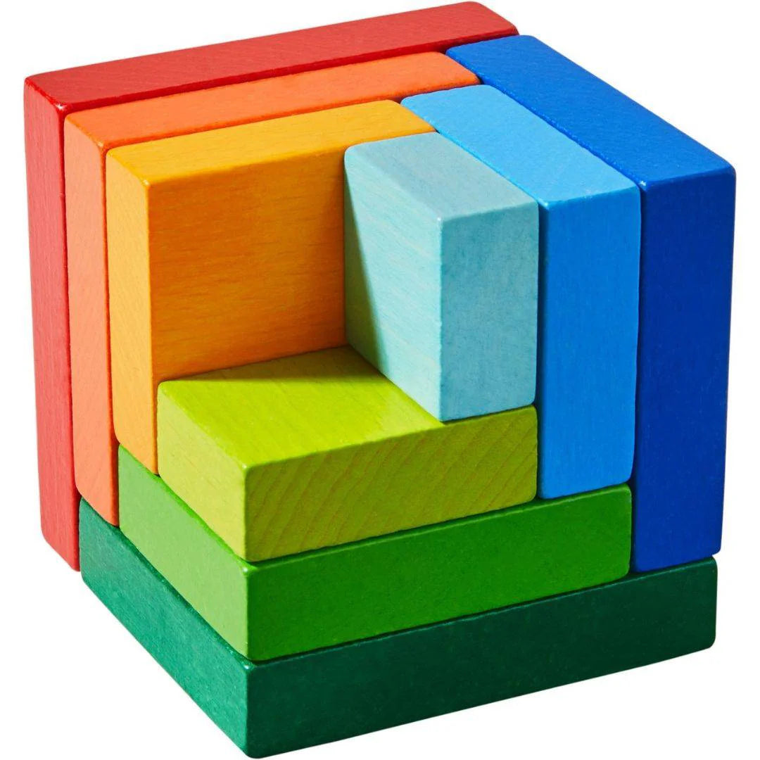 Rainbow Cube Game Wooden Blocks