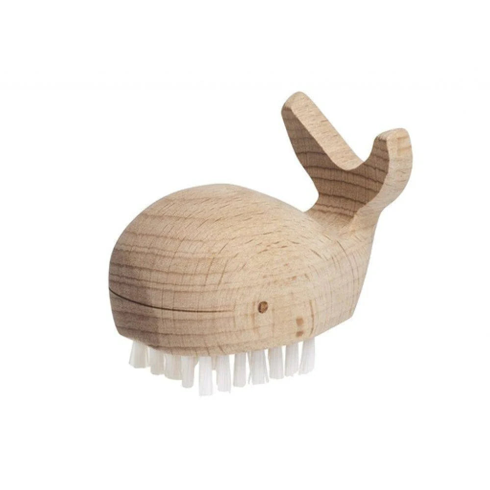 Wooden Whale Nail Brush