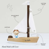 Wooden Sailing Boat & Captain