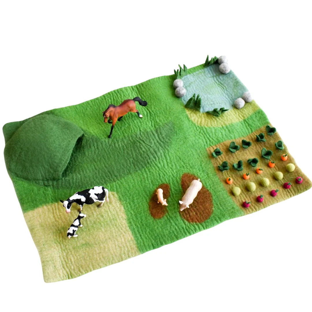 Large Felted Farm Play Mat