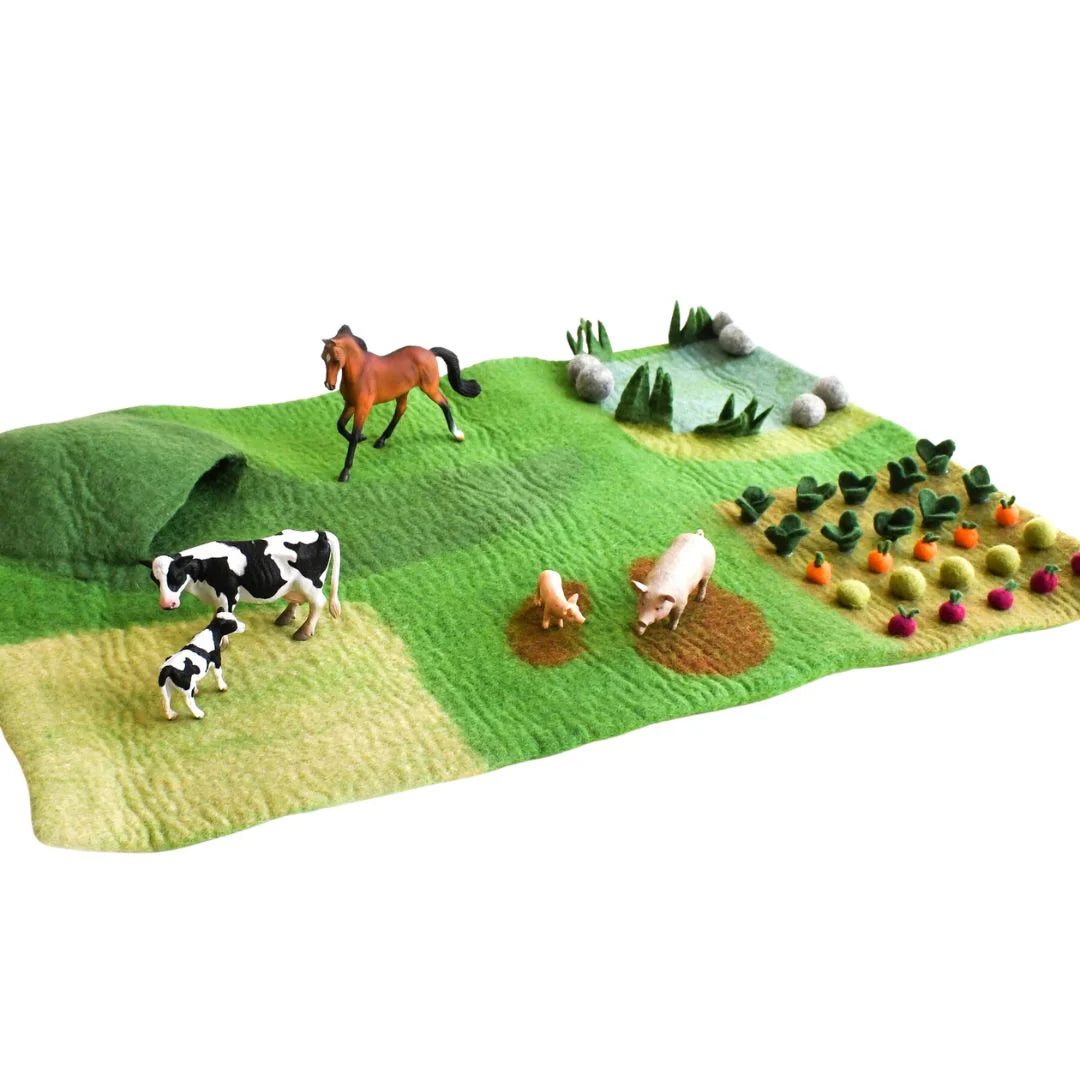 Large Felted Farm Play Mat