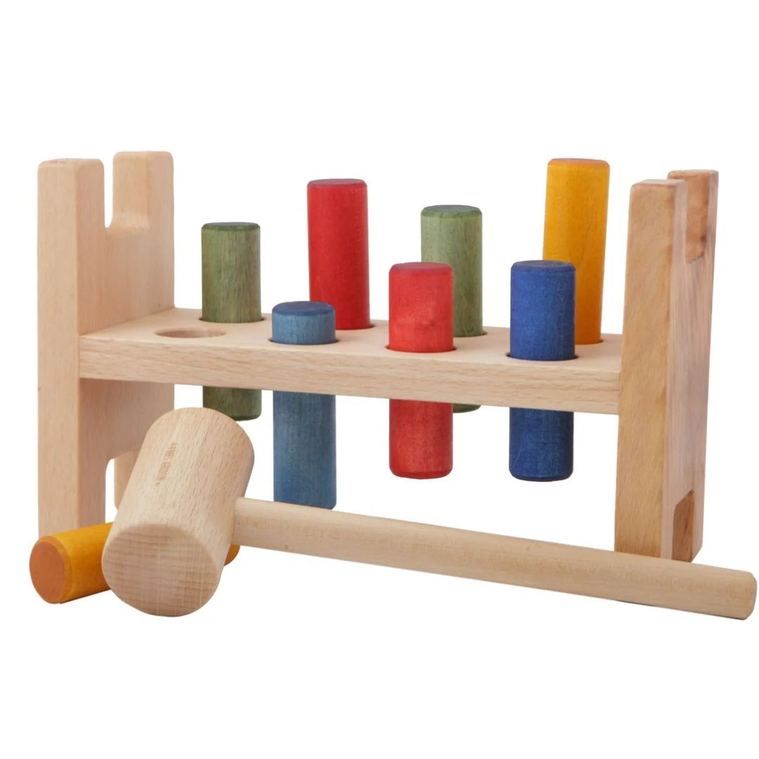 Rainbow Pound-A-Peg - Wooden Hammer Bench