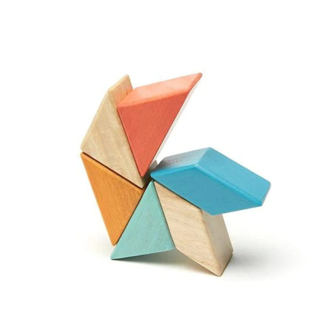 Pocket Pouch Prism Wooden Magnetic Blocks - Sunset