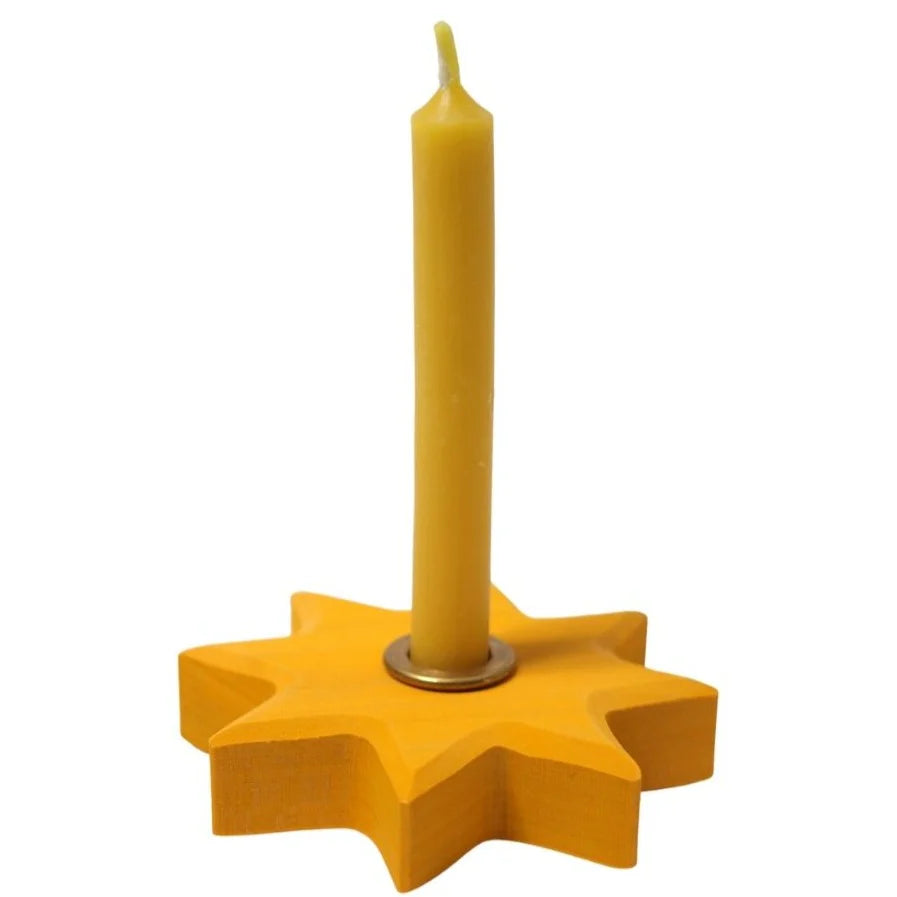 Yellow Star Candle Holder