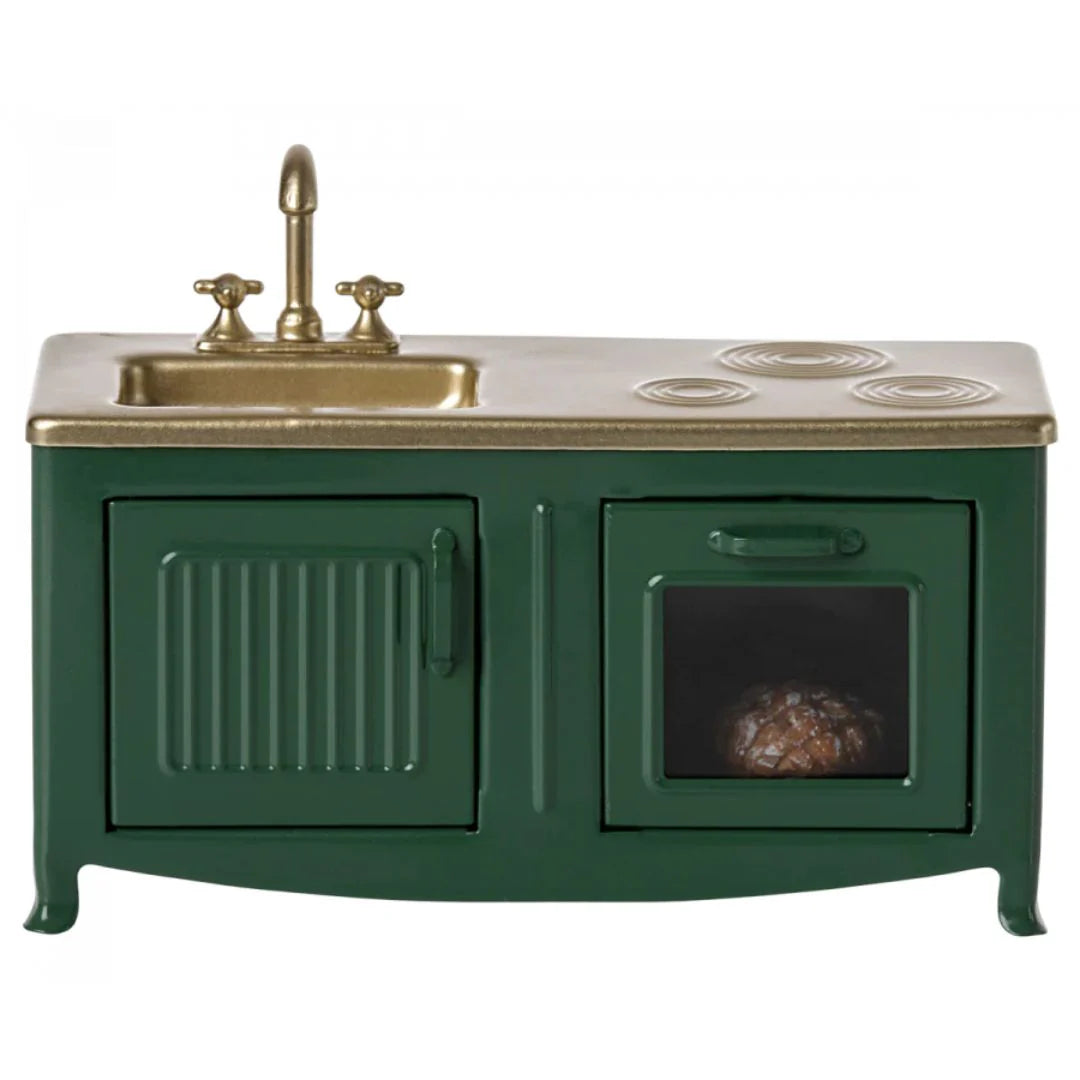 Miniature Kitchen for Mice - Dark Green