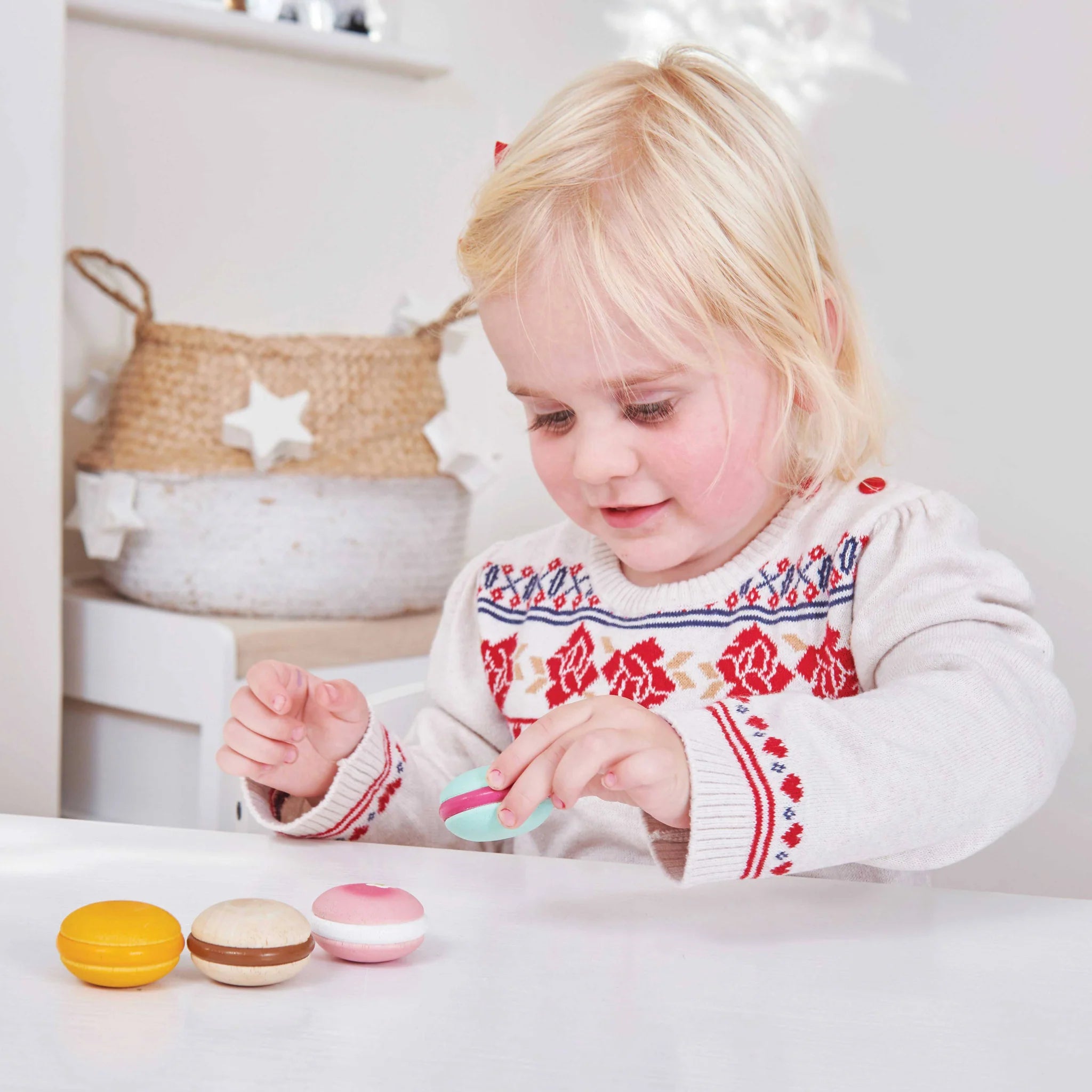 Wooden Macaron Play Food Set