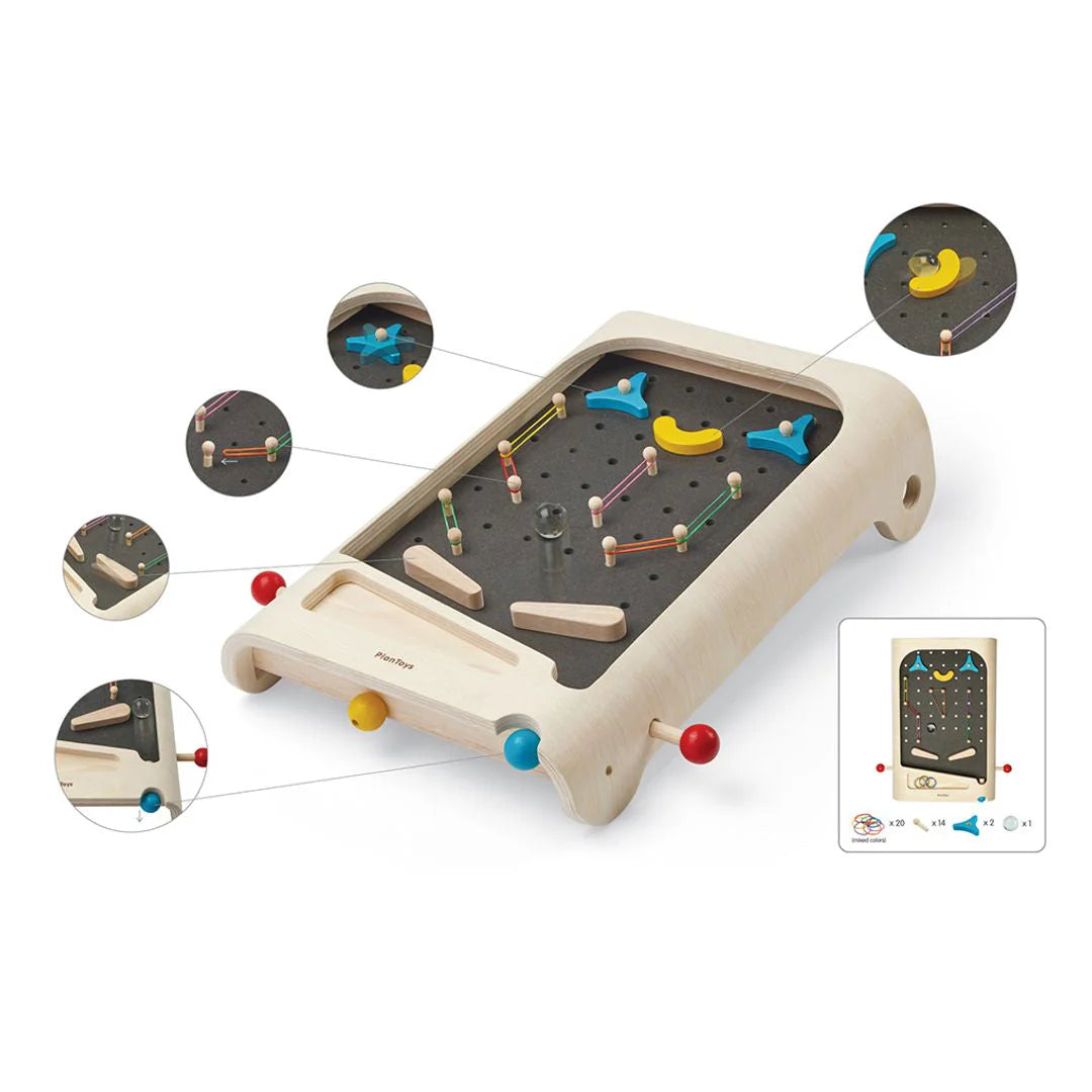 Wooden Pinball Game Set