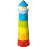 Wooden Rainbow Lighthouse Stacking Toy