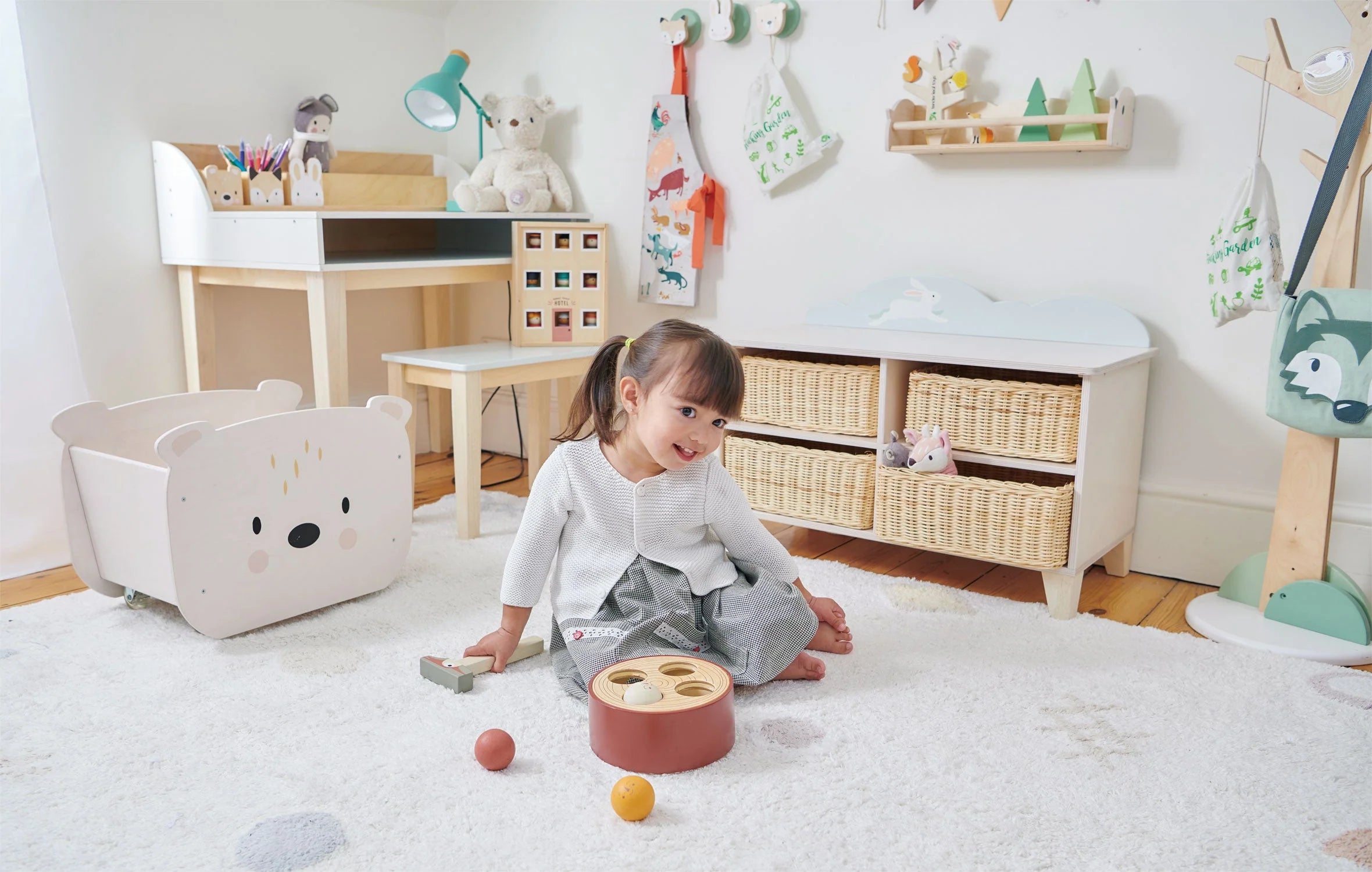 Wooden Forest Friends Desk and Chair