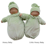 Little Heavy Baby Waldorf Doll - Sage Bunting with Light Skin Tone