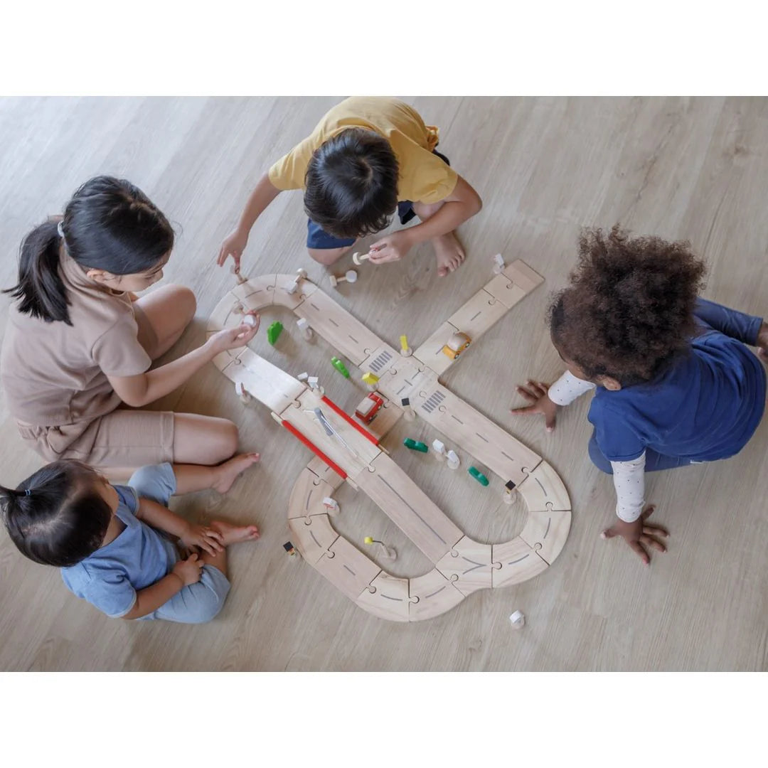 Wooden Road System Play Set