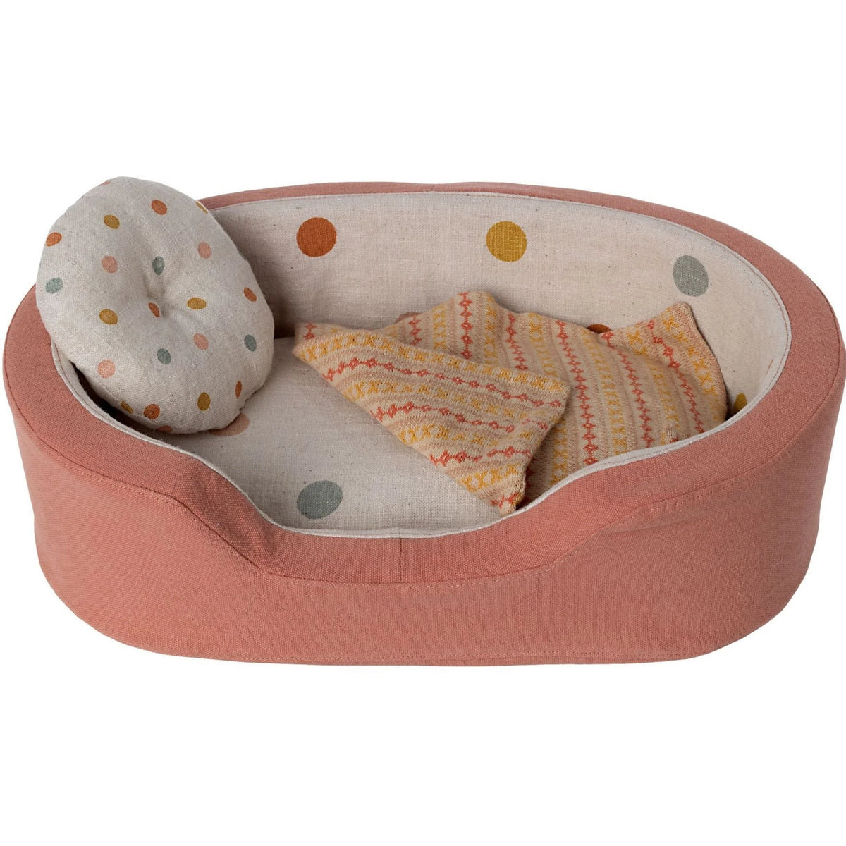 Dog Bed and Blanket - Coral