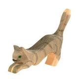 Ostheimer Cat, Gray Striped, Jumping