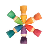 6 Wooden Rainbow Tomten Figures