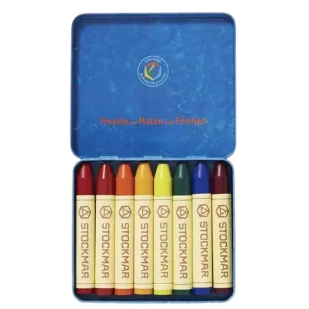 Beeswax Crayons - Waldorf Mix - 8 Sticks