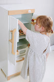 Wooden Refrigerator and Food Set