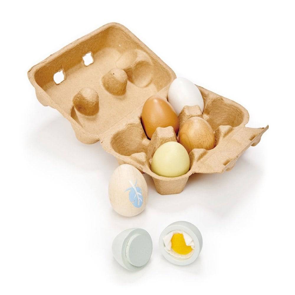 Wooden Eggs, Set of 6