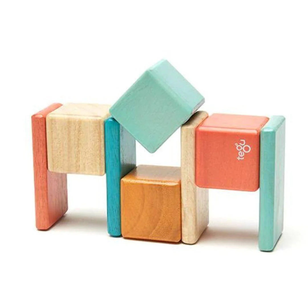 Pocket Pouch Wooden Magnetic Blocks - Sunset