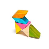 Pocket Pouch Prism Wooden Magnetic Blocks - Tints