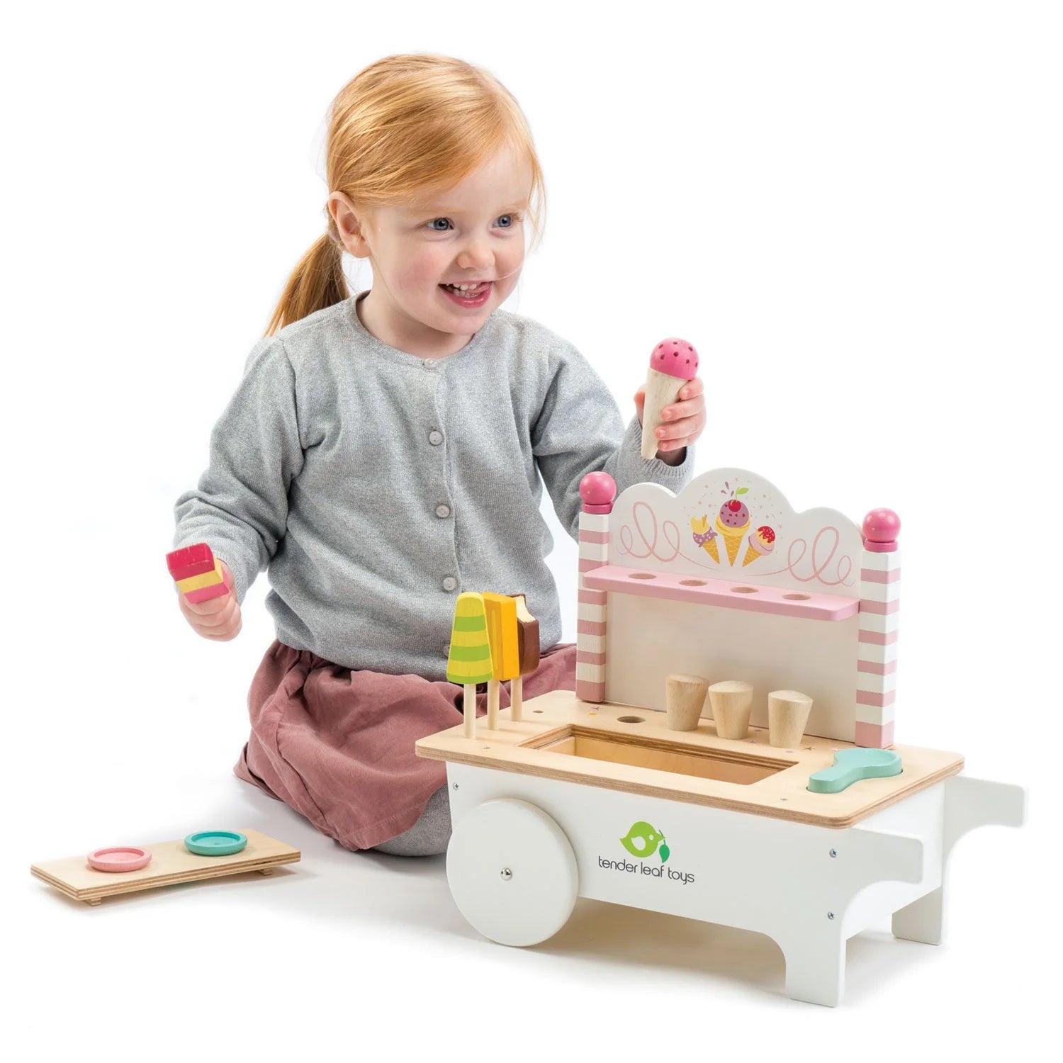 Wooden Ice Cream Cart Play Set