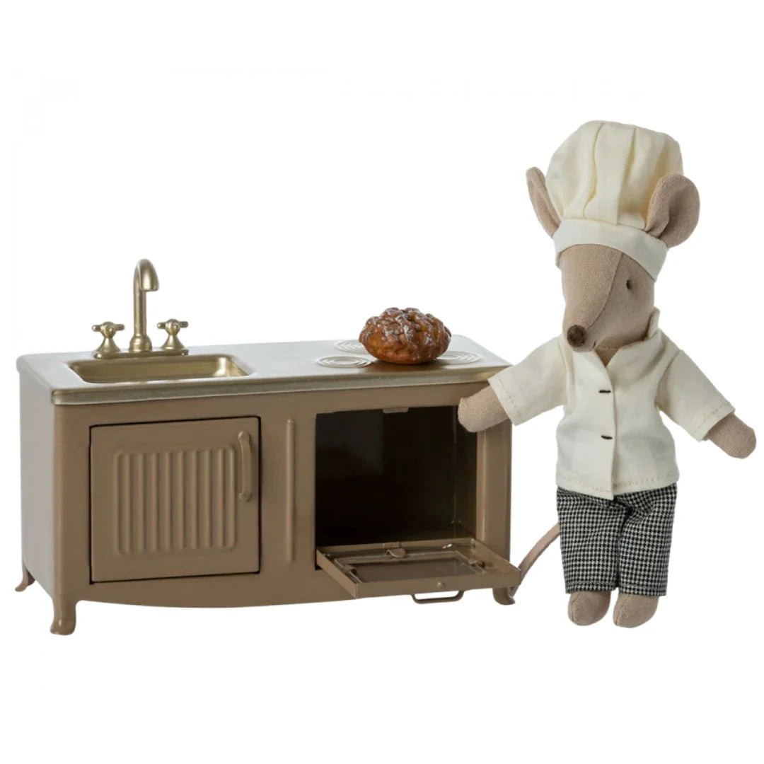 Miniature Kitchen for Mice - Light Brown