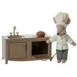 Miniature Kitchen for Mice - Light Brown