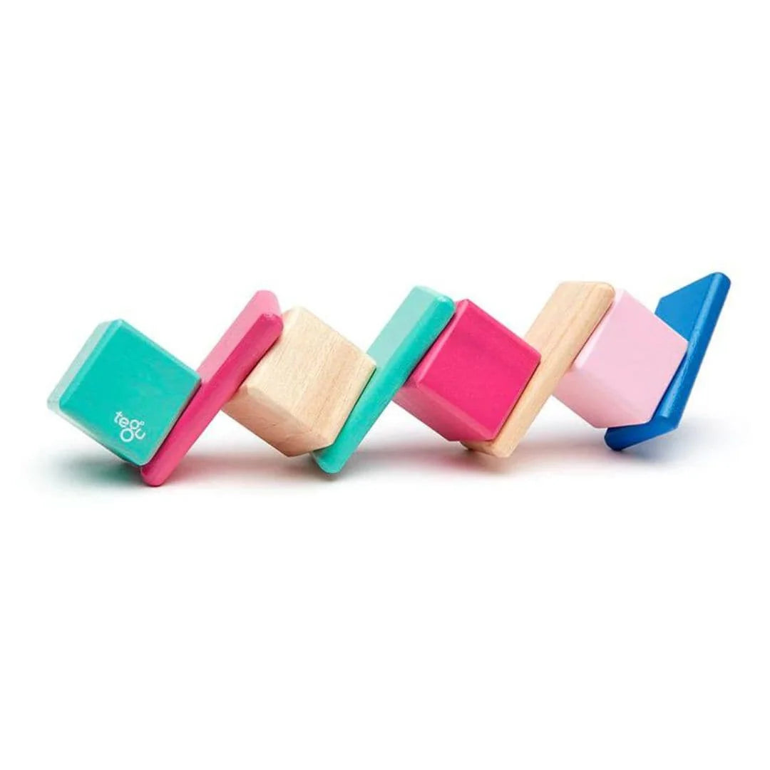 Pocket Pouch Wooden Magnetic Blocks - Blossom