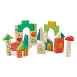 Wooden Baby Walker and Garden Blocks Set