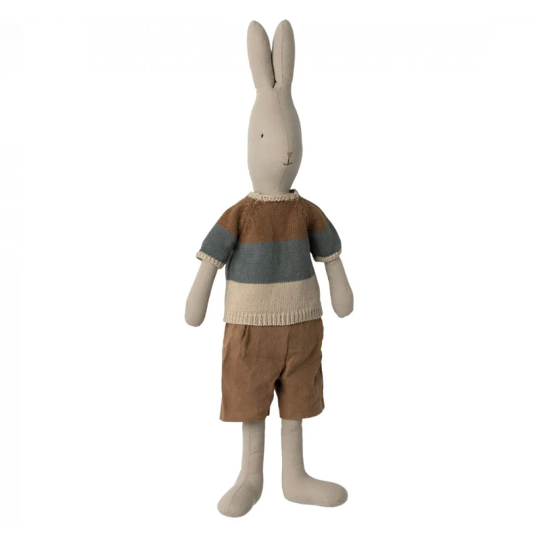 Rabbit in Knitted Shirt and Shorts - Size 4