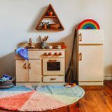 Classic Wooden Kitchen and Refrigerator Bundle