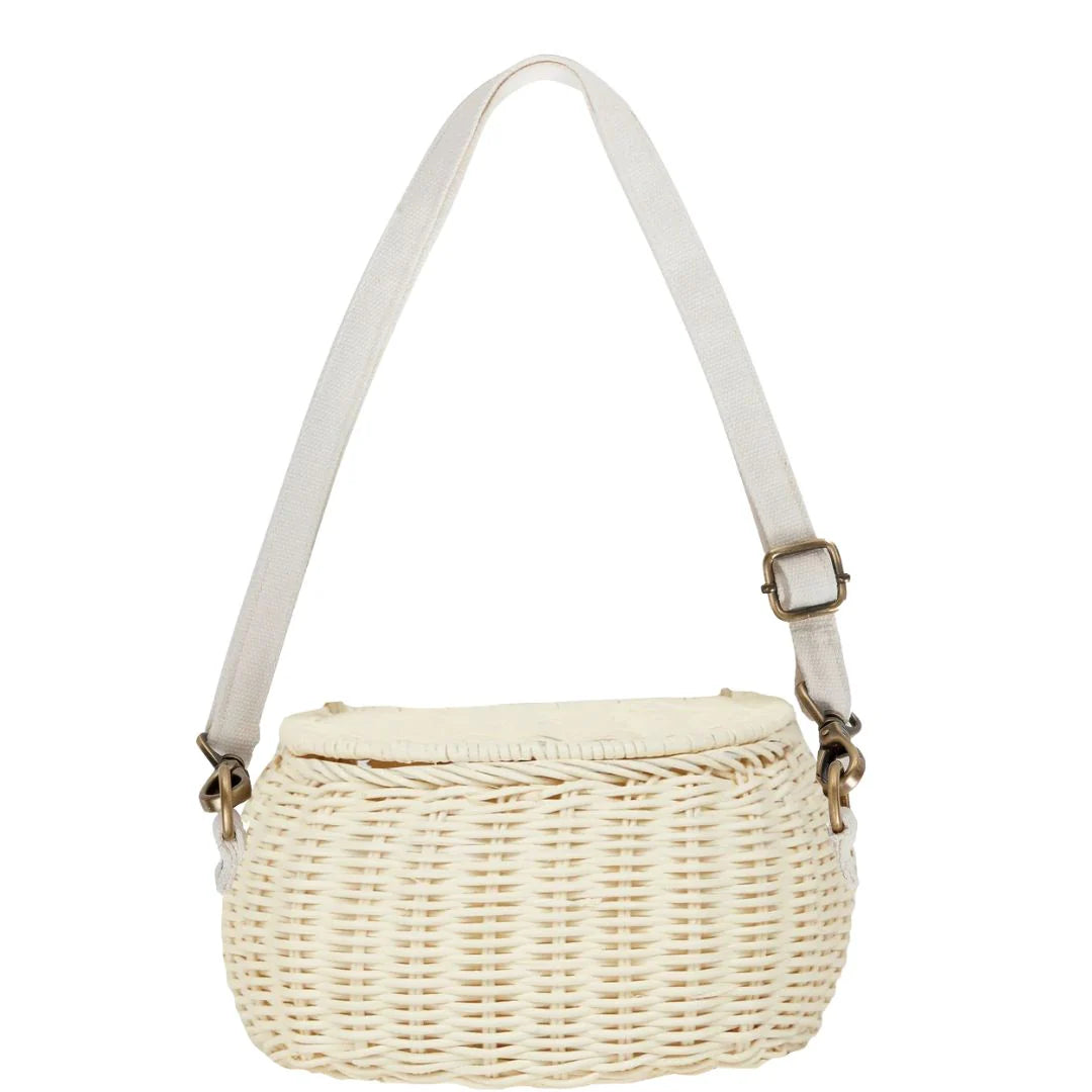 Minichari Cross-Body Rattan Basket Bag