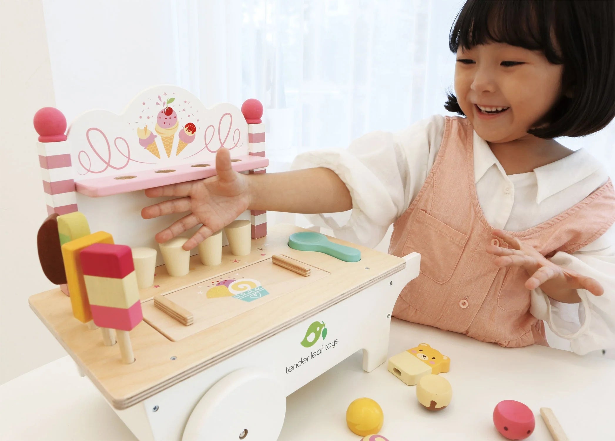 Wooden Ice Cream Cart Play Set